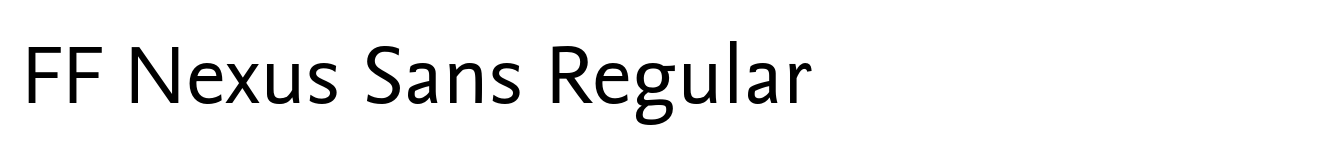 FF Nexus Sans Regular